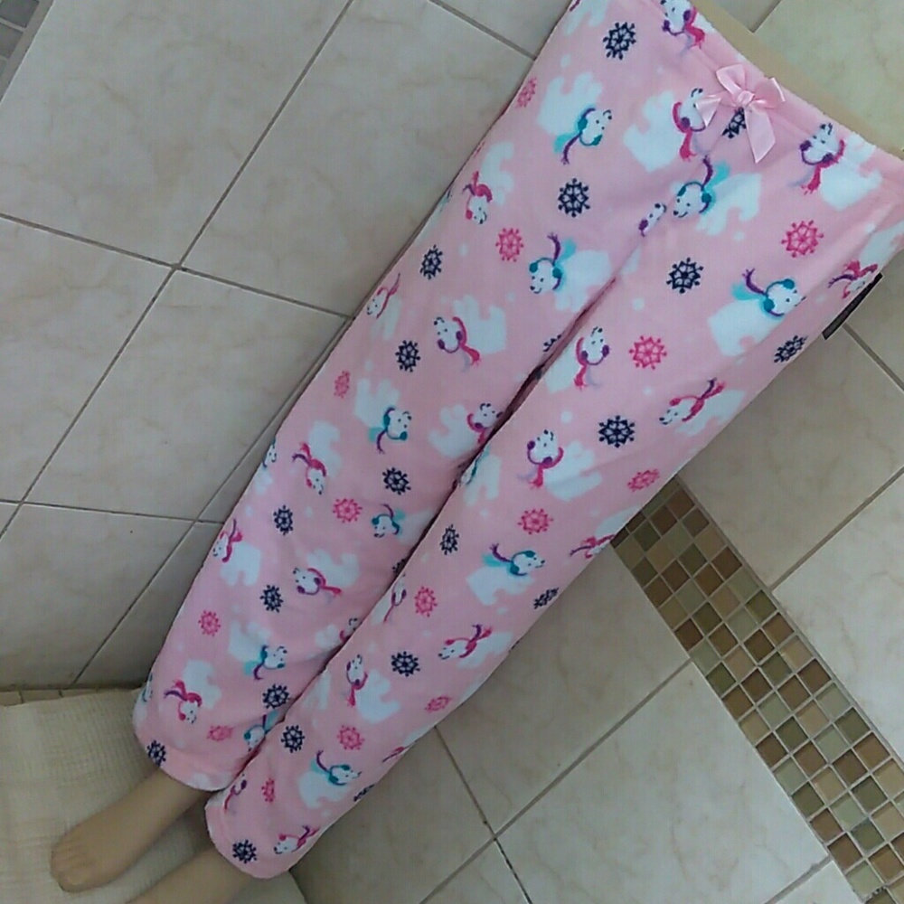Fleece pink pj bottoms